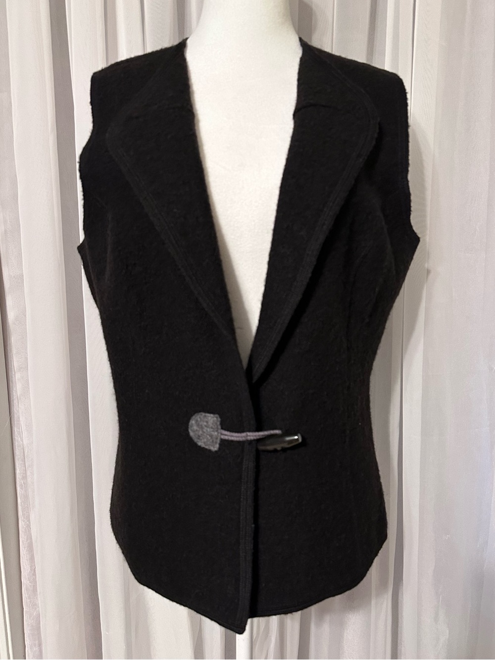 Norm Thompson Boiled Wool Vest Size S